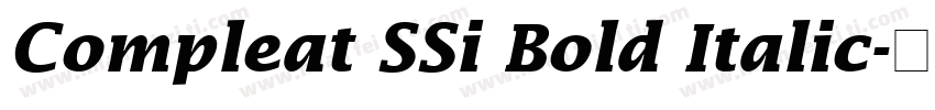 Compleat SSi Bold Italic字体转换